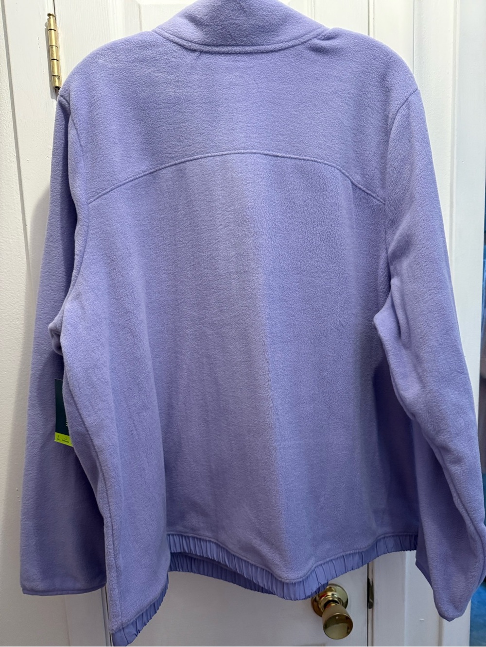 Tek Gear® Mixed Media Micro Fleece Popover Sweater Purple - Picture 7 of 7